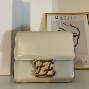 Fendi Karligraphy Crossbody Patent Bag